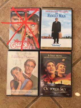 Wedding Planner, October Sky, The Family Man DVD bundle